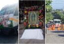 Microbuseros honran a la Virgen de Guadalupe